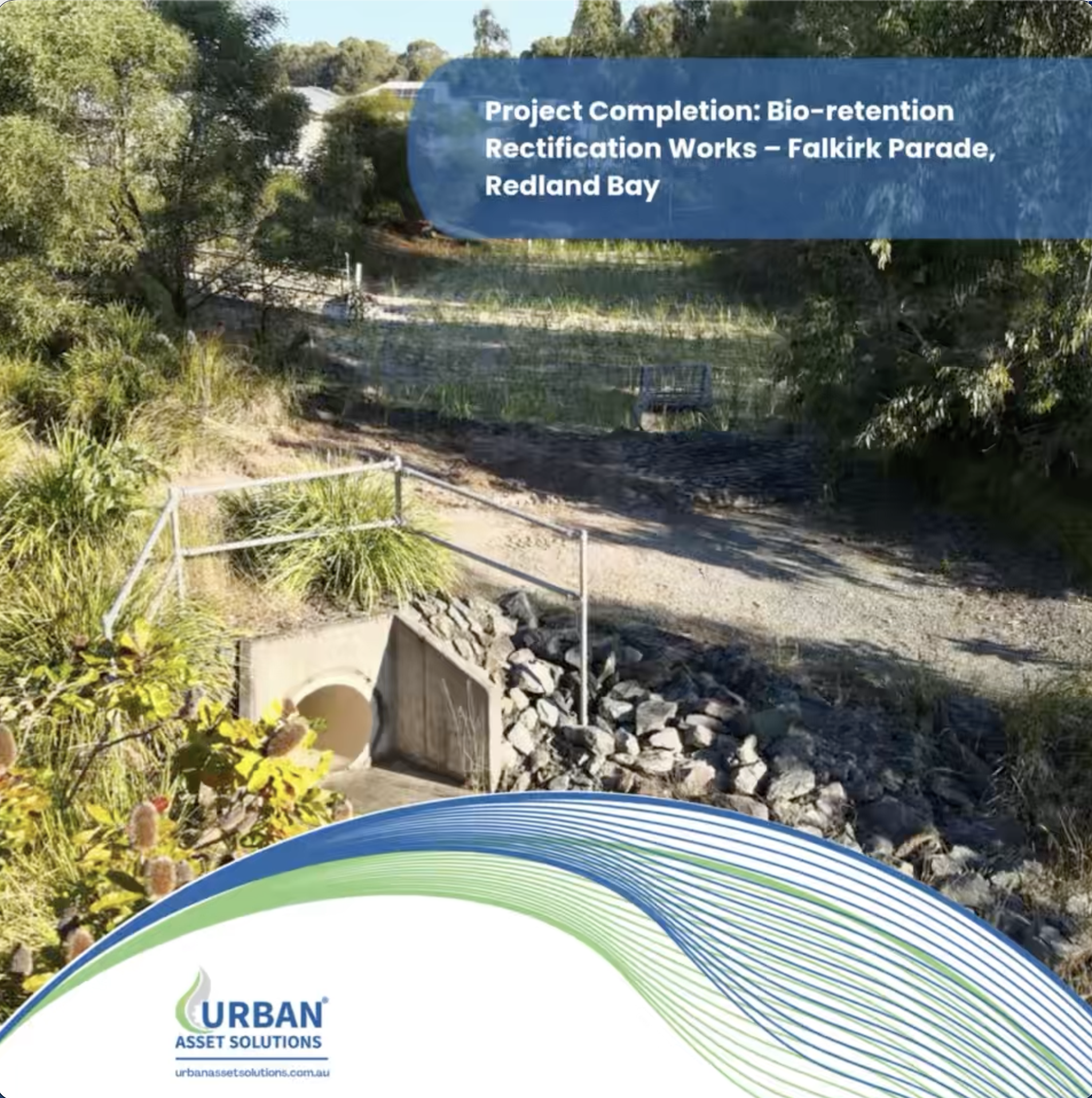 Project Completion: Bio-retention Rectification Works – Falkirk Parade, Redland Bay